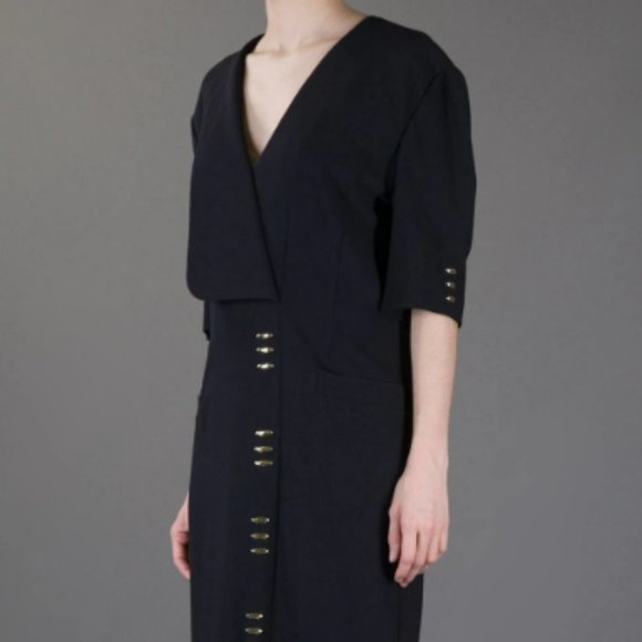 LOUIS FERAUD | Vintage Blazer Midi Dress  in Black - Picture 11 of 11